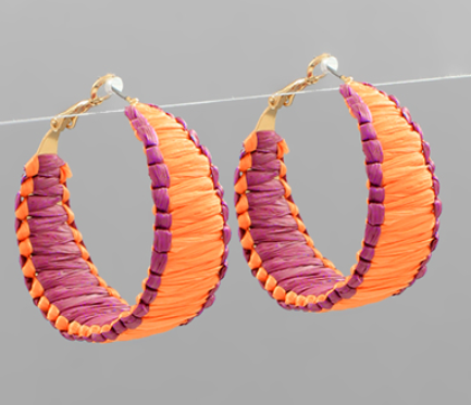 Rattan Orange/Purple Hoops