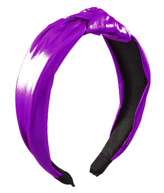 purple metallic knotted headband