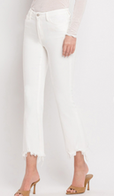 Load image into Gallery viewer, Vervet white frayed hem jeans high rise straight leg
