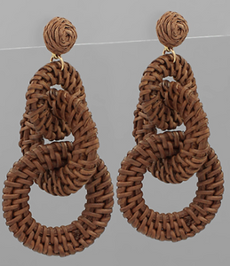 Rattan Link Earrings