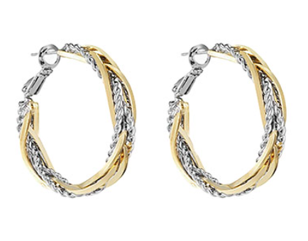 Two-Tone Twist Cable Hoops