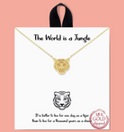 Gold Tiger Face Necklace