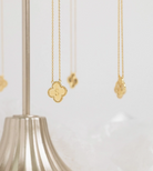 Clover initial pendant necklace