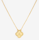  Clover initial pendant necklace