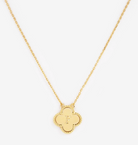 Clover initial pendant necklace