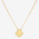 Clover initial pendant necklace