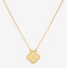 Clover initial pendant necklace