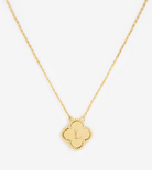 Clover initial pendant necklace