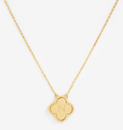 Clover initial pendant necklace
