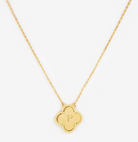 Clover initial pendant necklace