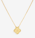Clover initial pendant necklace