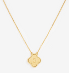 Clover initial pendant necklace