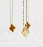 Clover initial pendant necklace