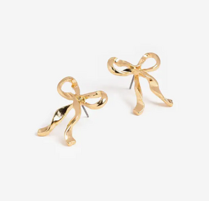 Twist Ribbon Bow Earrings