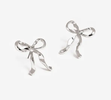 Twist Ribbon Bow Earrings