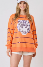 Load image into Gallery viewer, Clemson Tiger Head Striped Pullover
