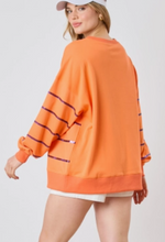 Load image into Gallery viewer, Clemson Tiger Head Striped Pullover
