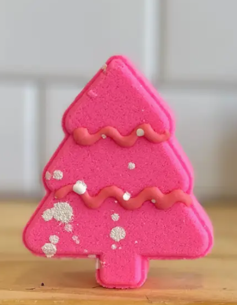 Pink Christmas Tree Bath Bomb