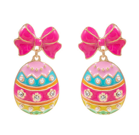 Easter Egg/Bow Earrings