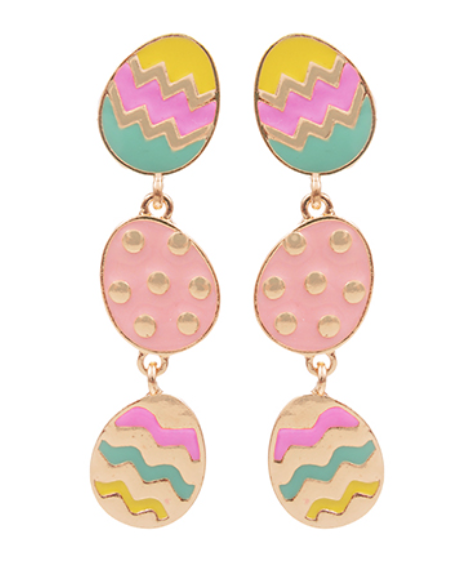Easter 3-Egg Drop Earrings