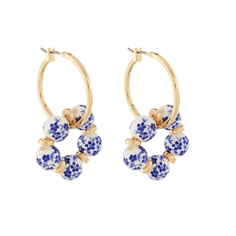 Chinoiserie Ball Linked Hoops
