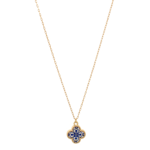 Chinoiserie Clover Charm Necklace