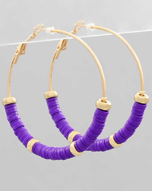 Rubber/Metal Purple Hoops