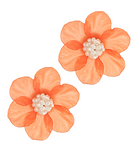 Acrylic Flower & Pearl Earrings