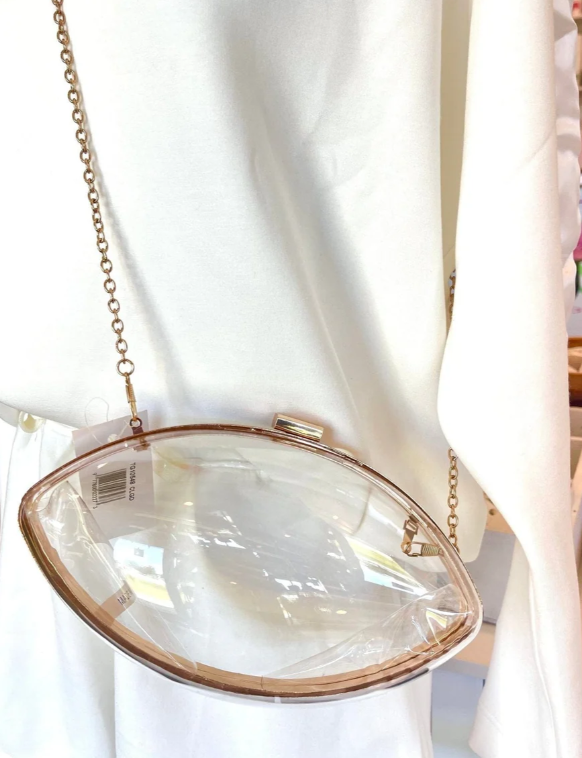 Clear Football Clutch/Crossbody