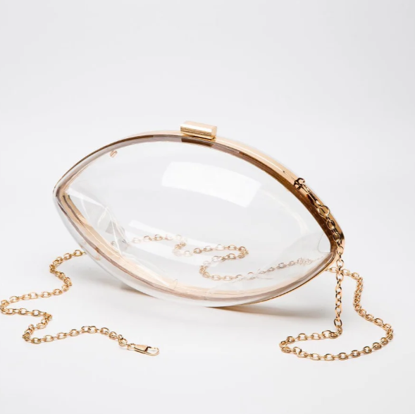 Clear Football Clutch/Crossbody