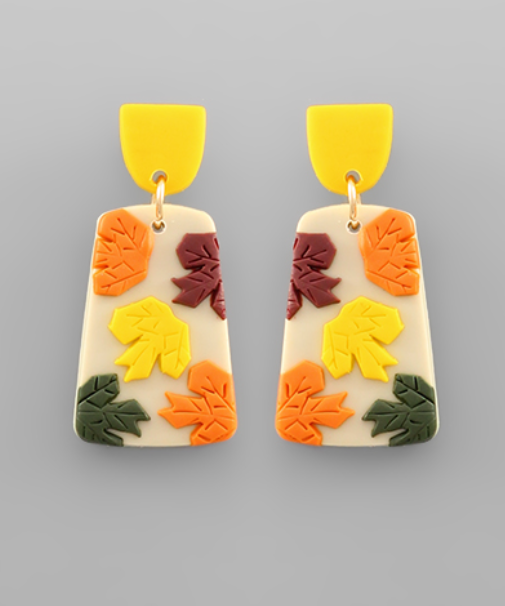 Fall Leaves Clay Earrings