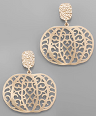 Gold Pumpkin Filagree Earrings