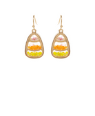 Candy Corn Glitter Earrings
