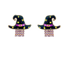 Witch Hat Crystal Earrings