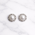 Pearl Halo Stud Earrings