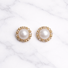 Pearl Halo Stud Earrings