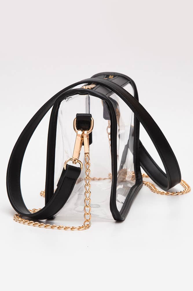 Black Clear Stadium Crossbody Bag