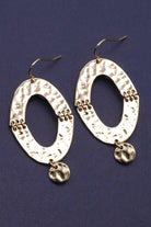 Hammered Oval DropEarrings