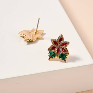 Poinsettia Stud Earrings