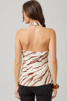 Tiger Print Halter Vest