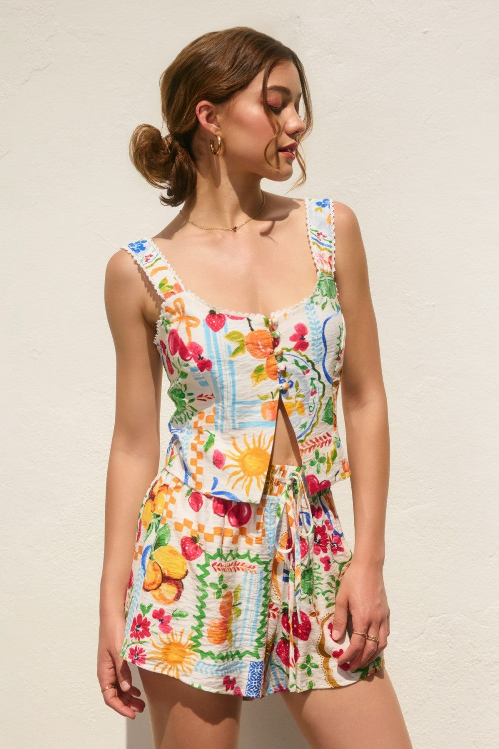 Summer Picnic Pull-On Shorts & Top Set