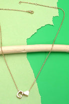 Brass Initial Heart Charm Necklace