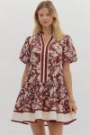 Burgundy Floral Dress