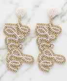 Bride Scroll Seed Bead Earrings