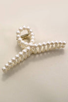 Off-White Pearl Claw Clips