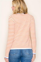 Orange Striped Sweater/Purple Accent