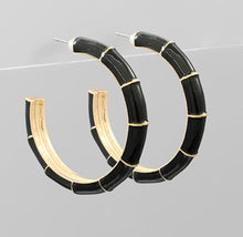 Load image into Gallery viewer, Enamel Colored Hoops
