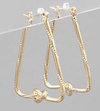 Load image into Gallery viewer, Trapezoid Knot Earrings

