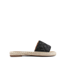 Load image into Gallery viewer, Espadrilles black quilted design 
