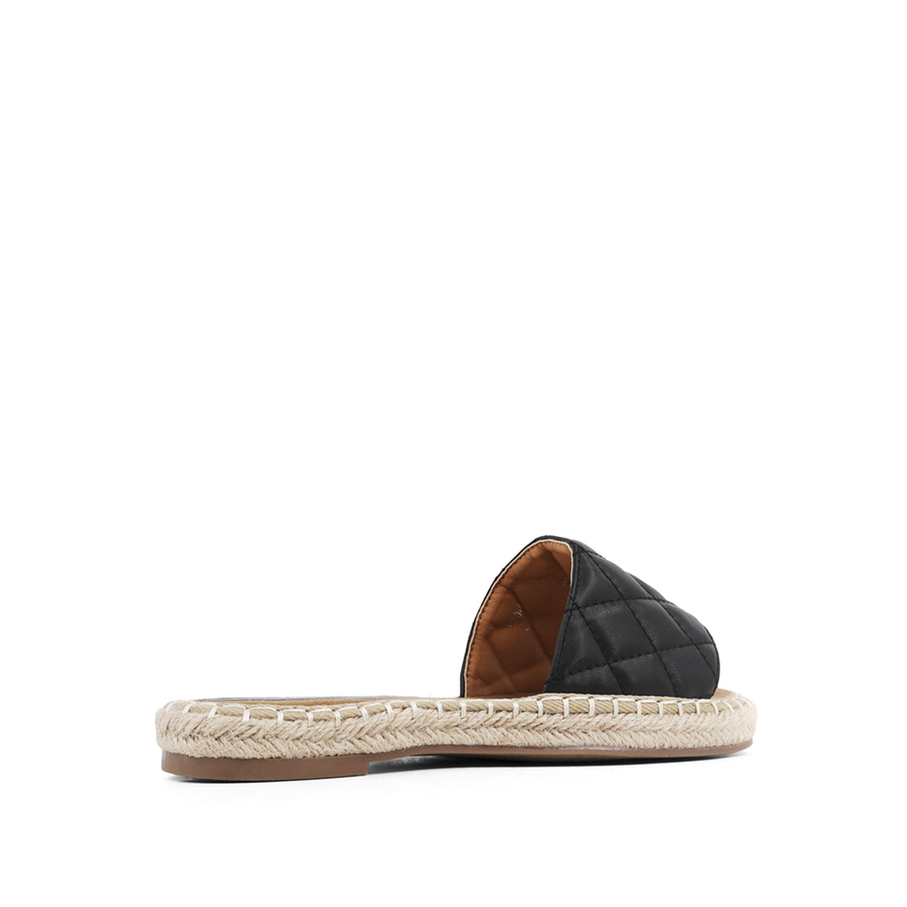 Espadrilles black quilted design 